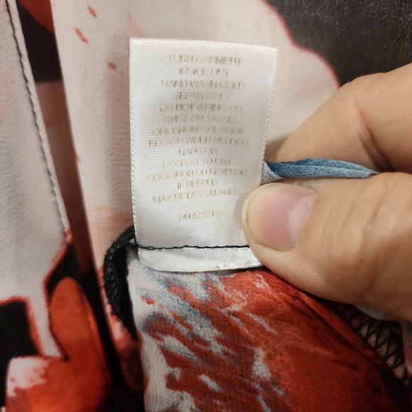 Eva Mendez & York Co Feminine floral fringed shawl Kamono one size cover up - Picture 6 of 9